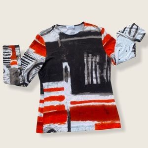 Colorful Long Sleeve Jersey Stretch Cotton M